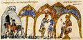 Bulgarian king Omurtag sends delegation to Byzantine emperor Michael II from the Chronicle of John Skylitzes.jpg