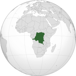 Местоположение на ДР Конго