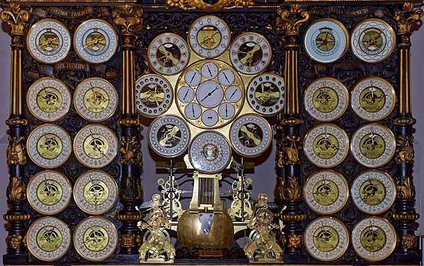 Dials of the astronomical clock of St-Jean cathedral in Besançon, France