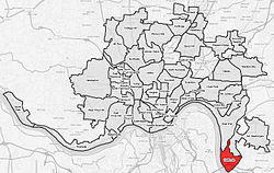 California (kırmızı) Cincinnati içinde