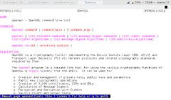 Página de manual de OpenSSL