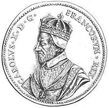 Medal featuring Cardinal Bourbon as king Charles X of France Carolus X.jpg