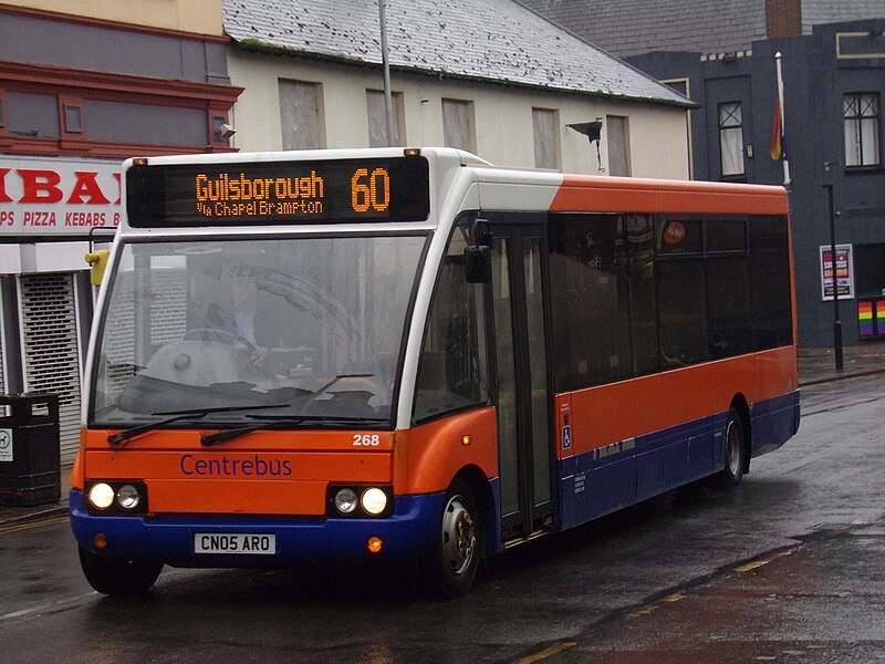 File:Centrebus Optare Solo 268 CN05 ARO on route 60 to Guilsborough (26132010007).jpg