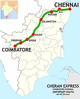 <span class="mw-page-title-main">Cheran Superfast Express</span> Train in India