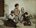 Children Playing Cards , 1875