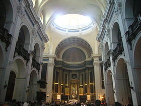 Interior of the Church of Sant Agusti in El Raval district of Barcelona where the Assembly of Catalonia was constituted on November 7, 1971. The use of religious buildings by the anti-Franco opposition was one of the reasons for the Franco regime's conflict with the Catholic Church. Church of Sant Agusti, Barcelona- Interior.JPG