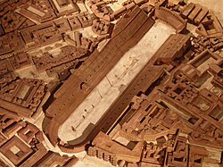 Circus Maximus Antiikin Rooman mallissa