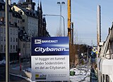 Byggplats Citybanan i Stockholm