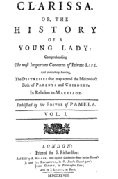 Title page of Clarissa