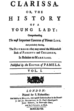 Clarissa, or, the History of a Young Lady (title page).png