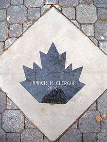 The Sault Ste. Marie Walk of Fame marker for Francis H. Clergue ClergueWOF.JPG