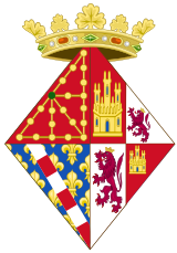 Coat of Arms of Eleanor of Castile, Queen Consort of Navarre.svg