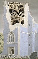 John Armstrong: Coggeshall Church, Essex, (Tate, 1940)
