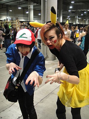 Comikaze Expo 2011 - zombie Ash and Pikachu (6325367998).jpg