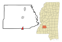 Lage von Wesson, Mississippi