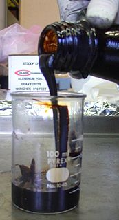 <span class="mw-page-title-main">Tar</span> Dark viscous organic liquid