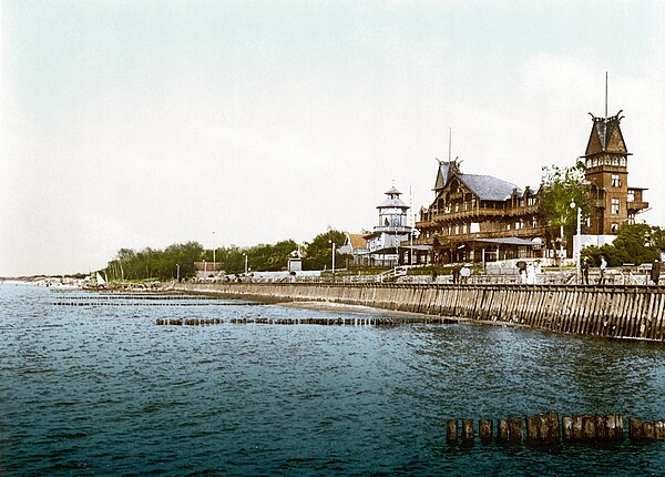 East Prussian resort town of Cranz (Zelenogradsk today) as it looked circa 1900. It was a destination for German artists and intelligentsia.