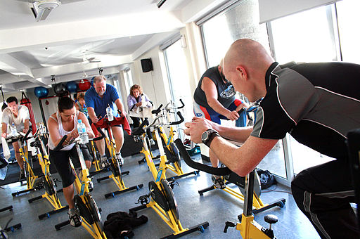 Cycle Class at a Gym