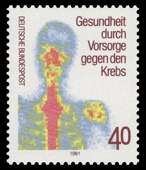 Briefmarke zum Thema Krebsvorsorge 1981