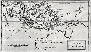 «Map of the East Indies», карта Вільяма Дампіра, 1697 рік (англ.)