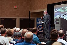 "Surviving the Misinformation Age" at CSICon 2016 David Helfland "Surviving the Misinformation Age" at CSICon Las Vegas in 2016.jpg