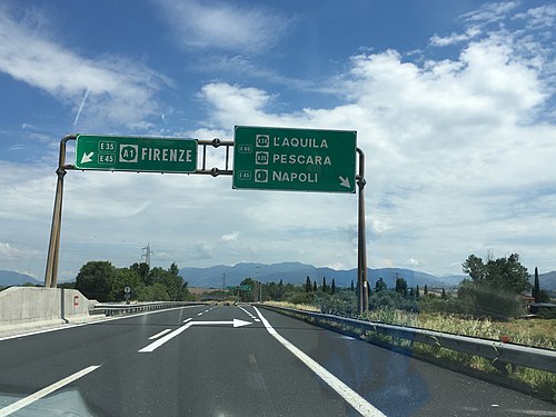 Directions of Firenze—L'aquila, Pescara, Napoli