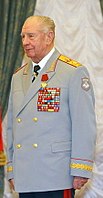 Pensioneret marskal fra Sovjetunionen D.T. Yazov i uniform (2009)