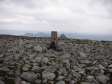 Triangulation pillar on the summit