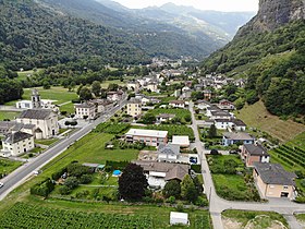 View up the valley