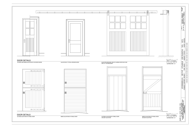 File:Door Details - Overhills, Hunt Stable, East of Nursery Road, Overhills, Harnett County, NC HABS NC-407-A (sheet 8 of 10).png