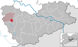 Läget för kommunen Dorfhain i Landkreis Sächsische Schweiz-Osterzgebirge