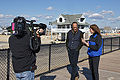 Lester Holt interviewing Dr. Holly Bamford of the National Oceanic and Atmospheric Administration in 2013