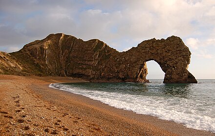 Durdle Door, a natural arch near Lulworth Cove