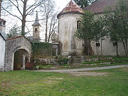 Castle front yard.