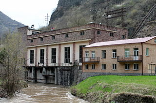 Dzoraget Hydroelectric Power Station Dam in Lori Region, Dzoraget Village, Armenia