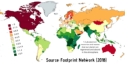 Thumbnail for List of countries by ecological footprint