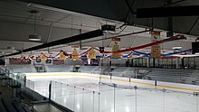 The main rink at Edge Ice Arena includes the Eagles' collection of championship banners Edge Ice Arena main ice.jpg