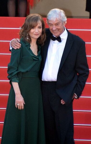 Huppert and Verhoeven promoting the film at the 2016 Cannes Film Festival