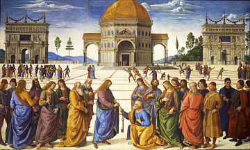 聖ペテロへの天国の鍵の授与 (ペルジーノ) - Wikipedia