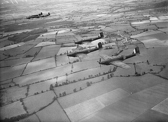 Fairey Battles of No. 12 Operational Training Unit based at RAF Benson during July 1940