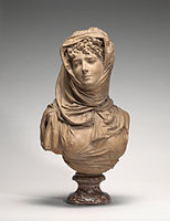 Buste de fantaisie (Marguerite Bellanger), vers 1865, terre cuite, Washington, National Gallery of Art.