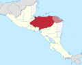 File:Federal Republic of Central America location map (Honduras and the Mosquito Coast).svg