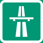 F37. Symbol för motorväg ( fram till 2020)