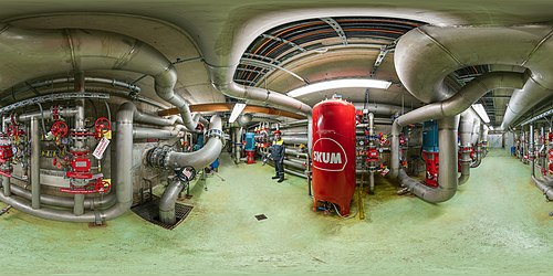 360° panorama of a fire extinguishing system