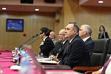 Salmond prepares to speak at a Scottish oil and gas showcase in China, November 2013 First Minister in China (10667767354).jpg