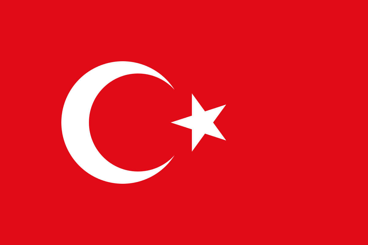 Image of the flag of Turkey.