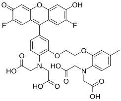 Kerangka formula tetradeprotonated fluo-4