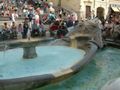 Fountain of "Barcaccia" ("old boat") in Piazza di Spagna in Rome