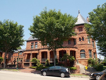 The F.D. Stout House is the former residence of the Archbishop of Dubuque. Former Archbishop's Residence - Dubuque, Iowa.jpg