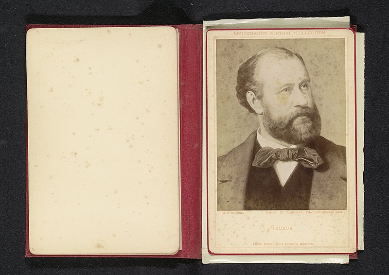 File:Fotoreproductie van een portret van Charles Gounod door Eugen Felix Gounod (titel op object) Bruckmann's Portrait-Collection (serietitel op object), RP-F-2001-7-878-12.jpg